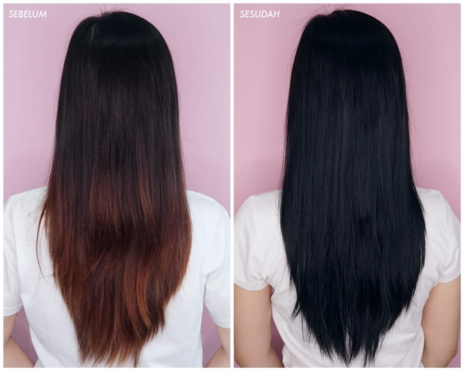 PENGALAMAN CAT  RAMBUT  DENGAN NYU  BLUE BLACK REVIEW 