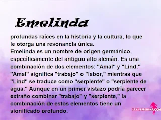 significado del nombre Emelinda