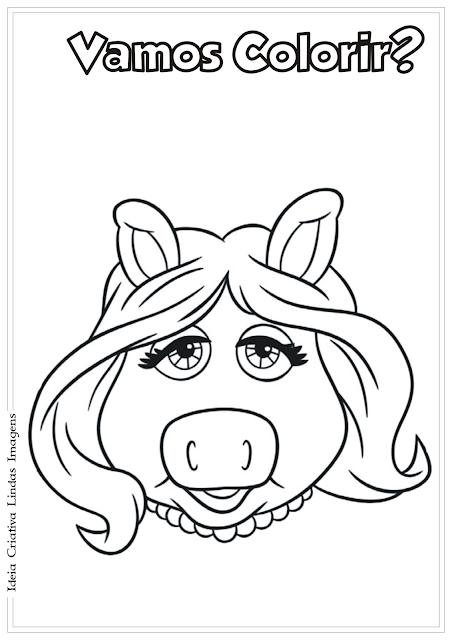 Os Muppets Miss Piggy desenho para colorir