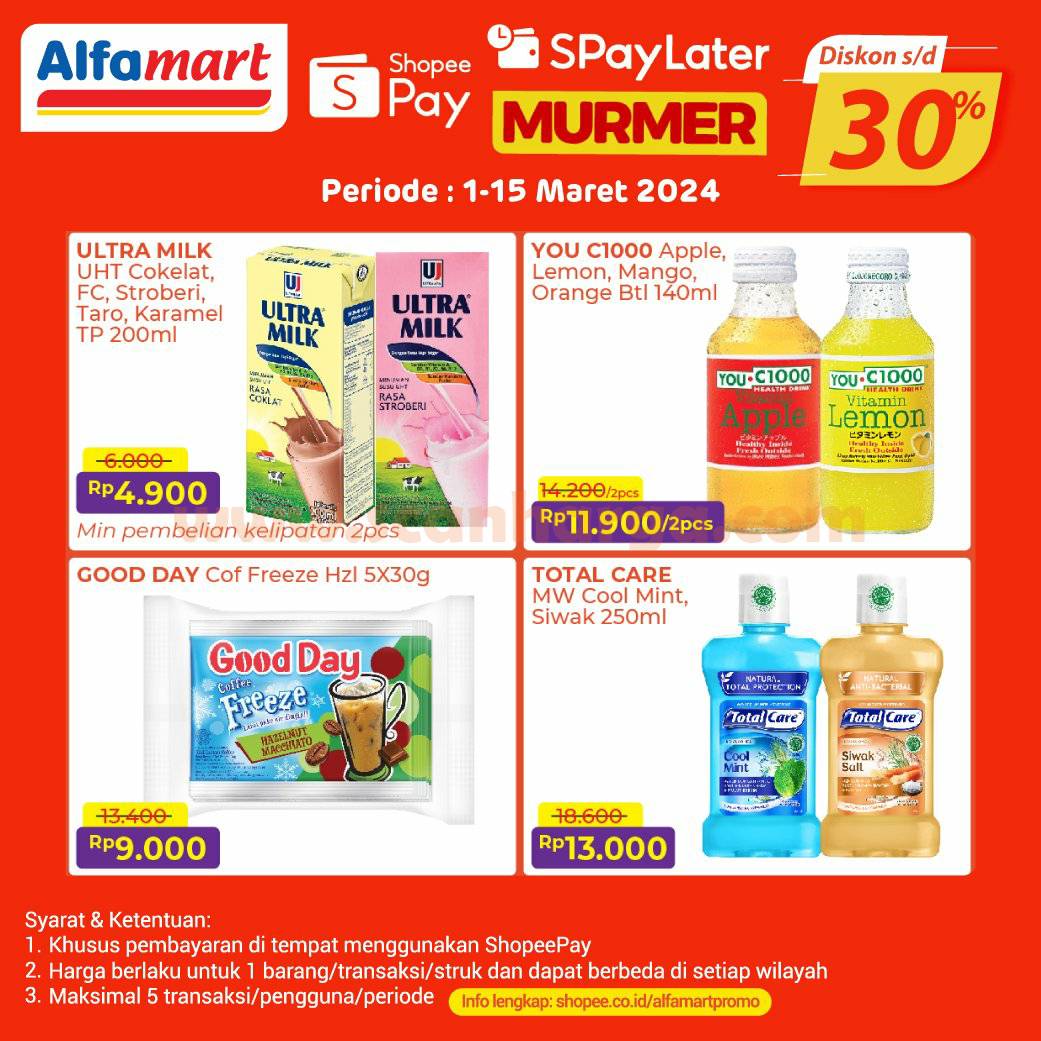 Promo Alfamart Shopeepay Murmer 1 - 15 Maret 2024 1