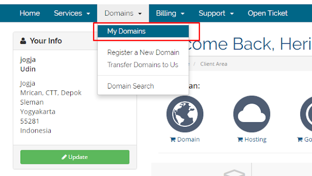 Cara Setting DNS Domain di Rumahweb