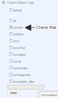 How to Stop Specific Posts from Indexing in Blogger