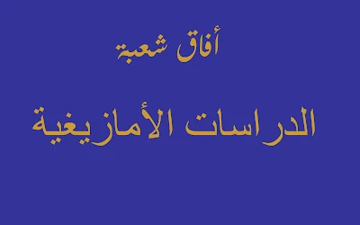 أفاق شعبة الدراسات الأمازيغية