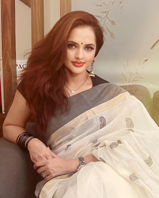 Jyothi Rai looking stunning in her latest saree photoshoot, showcasing timeless beauty and traditional elegance.