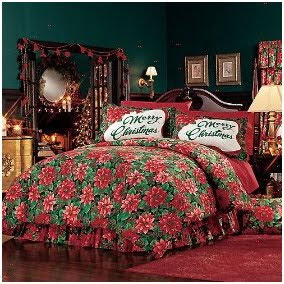 Christmas Poinsettia Bedding Set
