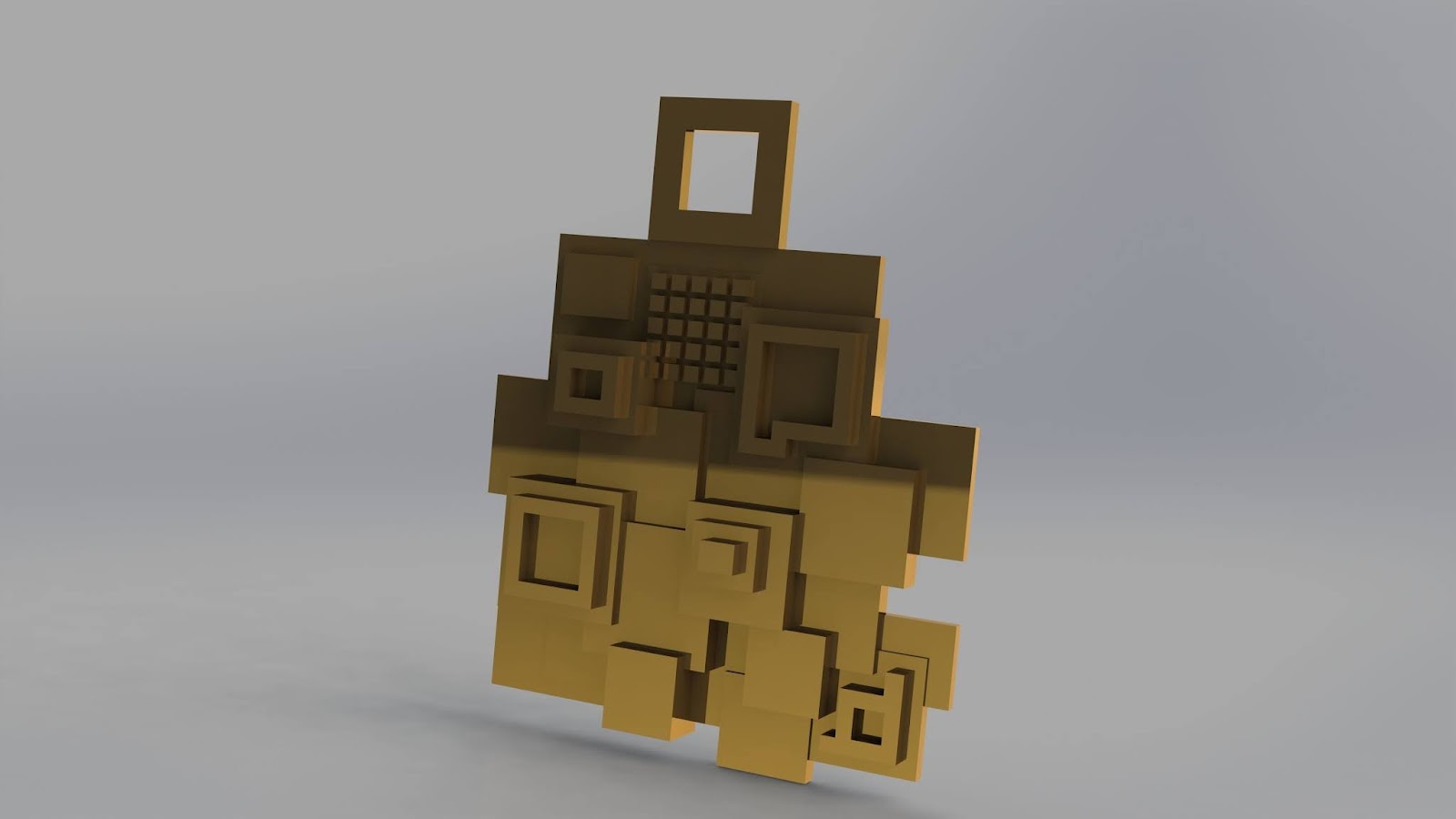 Charm pixel art 1 Free 3D model, Art Cam, Stl File