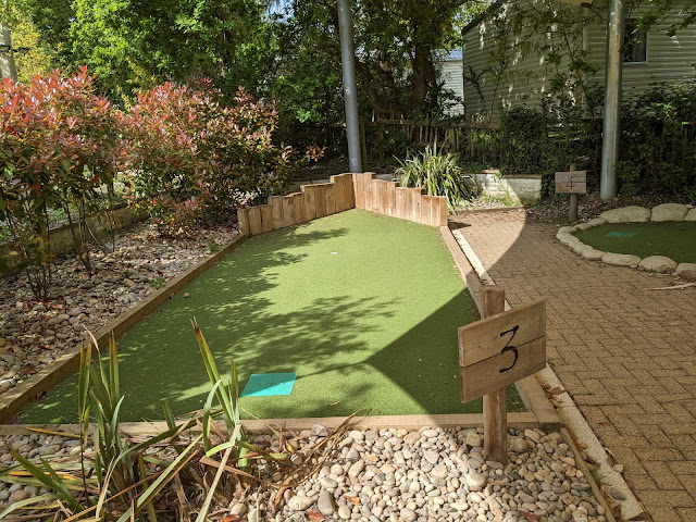 Crazy Golf at Sandford Holiday Park in Dorset. Photo by Martyn Williams, May 2023