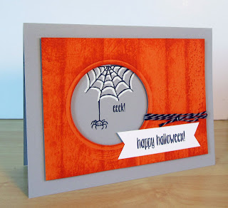 Rachel Durtschi's Halloween Card made with the spider and Spider Web stamps from the Jar of Haunts stamp set