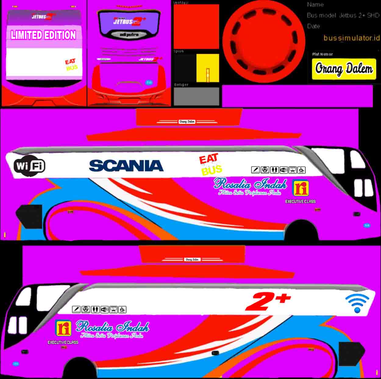 livery bussid srikandi shd rosalia indah