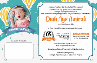 Template Undangan Aqiqah Free CDR