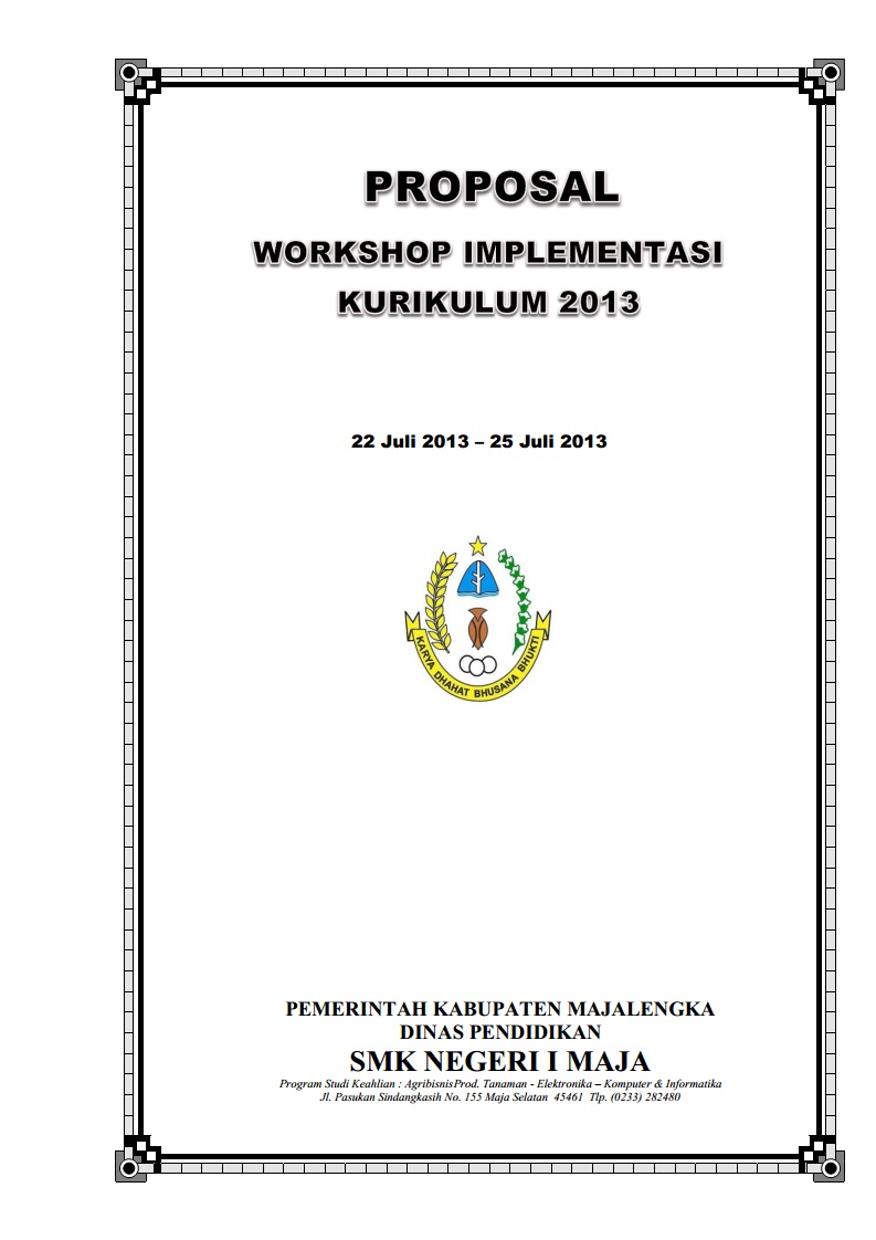 Contoh kumpulan proposal kegiatan