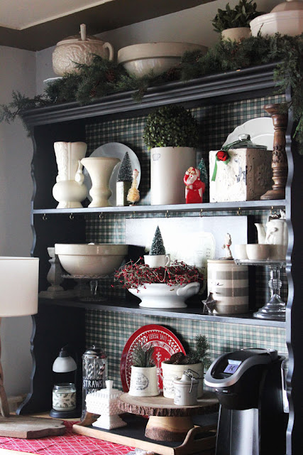 Christmas Hutch Decorating And Some Fun Projects From Itsy Bits And Pieces Blog