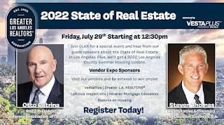 mary cummins, real estate appraiser, los angeles, california, 2022 state of real estate, otto catrina, steven thomas, california association of realtors, great los angeles realtors, reports on housing
