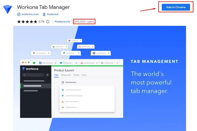 Workona Tab Manager chrome extension Manage your tab easily