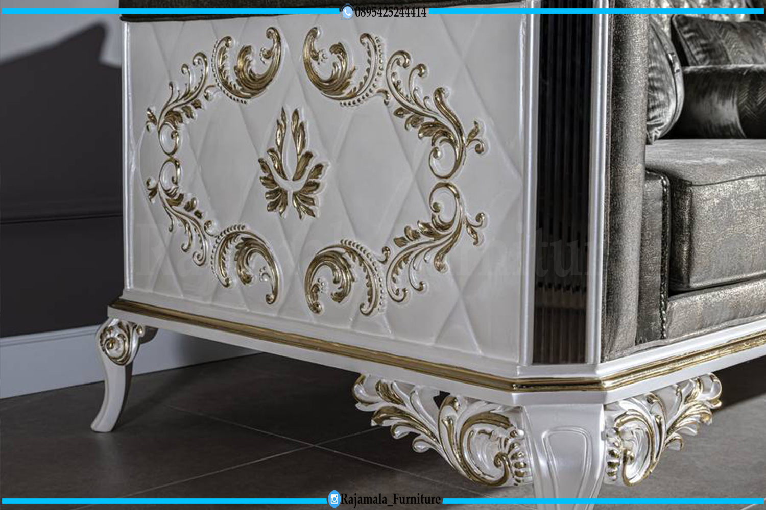 Set Sofa Mewah Terbaru Classic Majestic Carving Design RM-0982