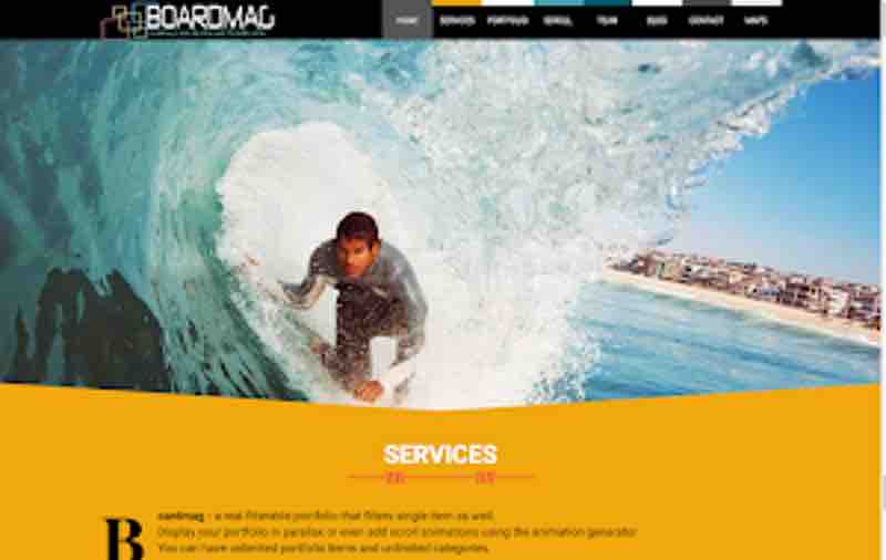 Boardmag Blogspot template