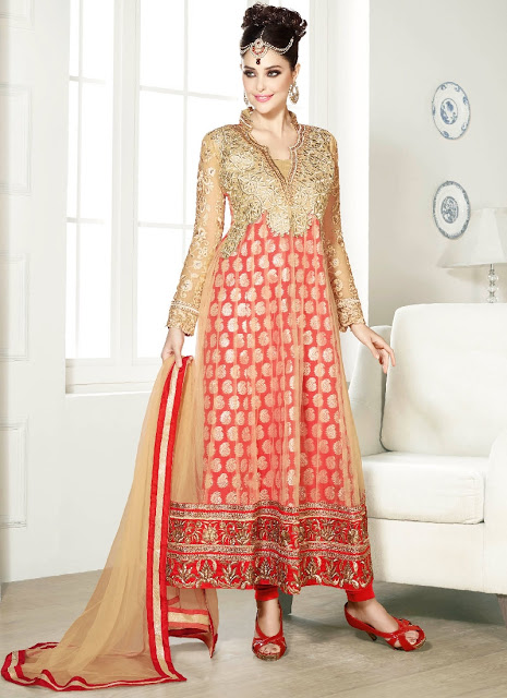 Latest Fashionable Net Anarkali Suit