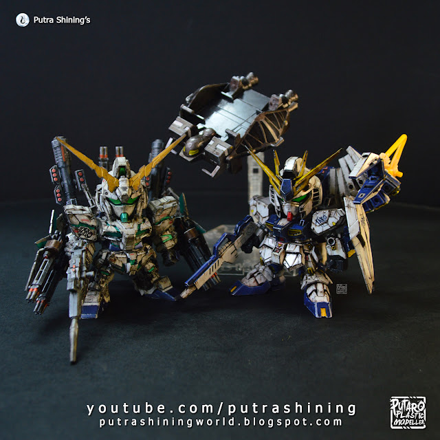 SD RX-93ff ν Gundam and Customize Weathering by Putra Shining