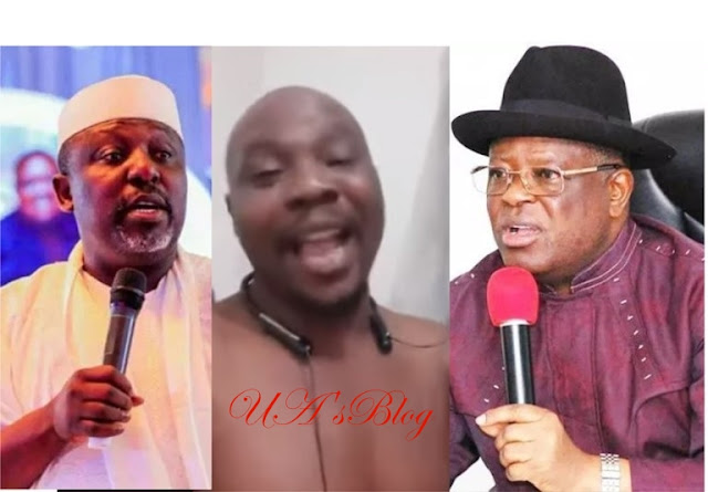 Ekweremadu: Watch man threaten to break Okorocha’s leg, bite off Umahi’s ears if they come to Turkey (Video)