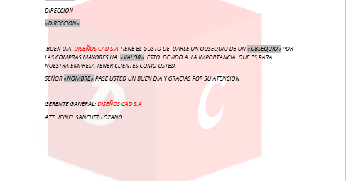 imformatica CARTA OBSEQUIO CLIENTES
