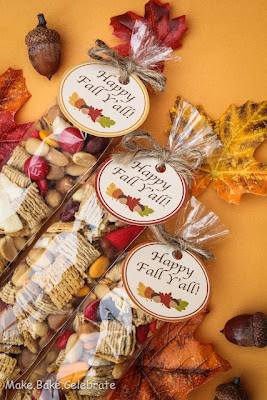 Fall Trail Mix Goodie Bags with free tag printable