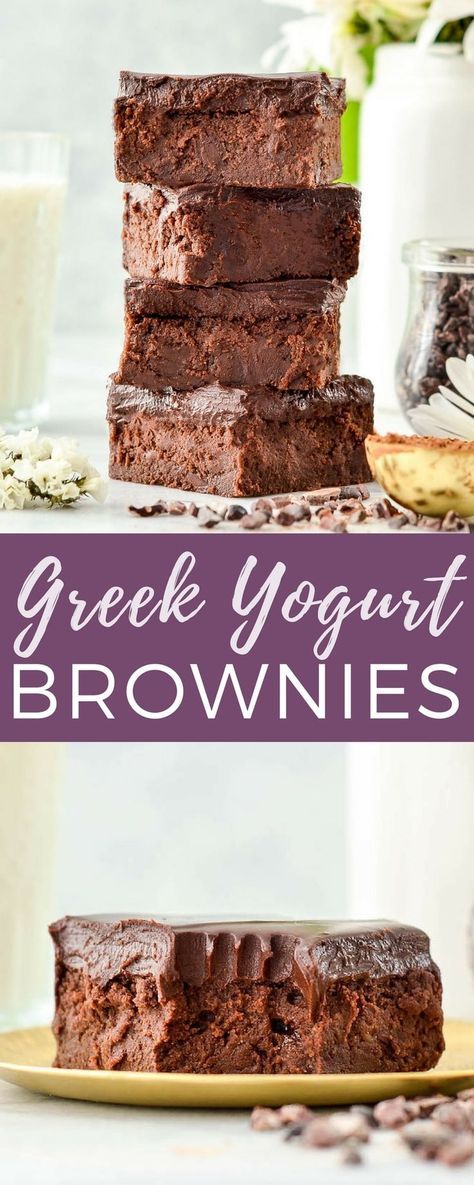 Healthy Greek Yogurt Brownies