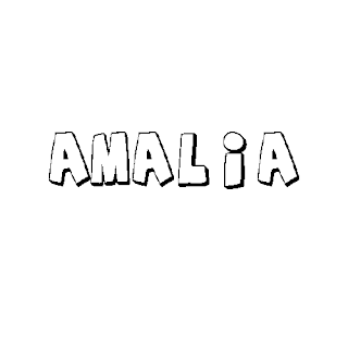 Nombre Amalia  para colorea