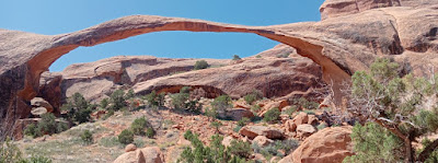 Landscape Arch, Jardín del Diablo o Devils Garden, Parque Nacional de Arches, Moab.