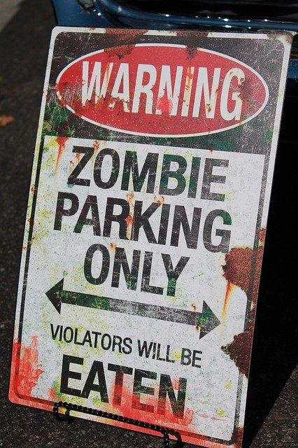 zombie sign halloween decoration