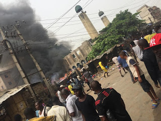 Onitsha Central Mosque set ablaze by Biafra protesters