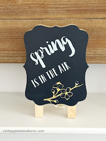 Vintage Paint and more... a cute chalkboard sign for spring