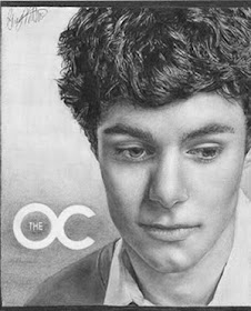 Adam Brody The O.C. Pencil Drawling Black and White