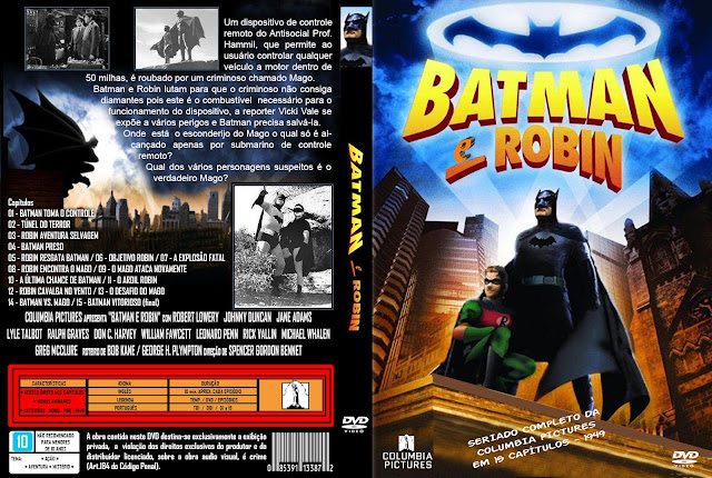 Capa DVD Batman E Robin Seriado Completo 1949