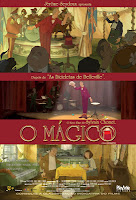 Capa do filme animado francês O mágico, de Sylvain Chomet