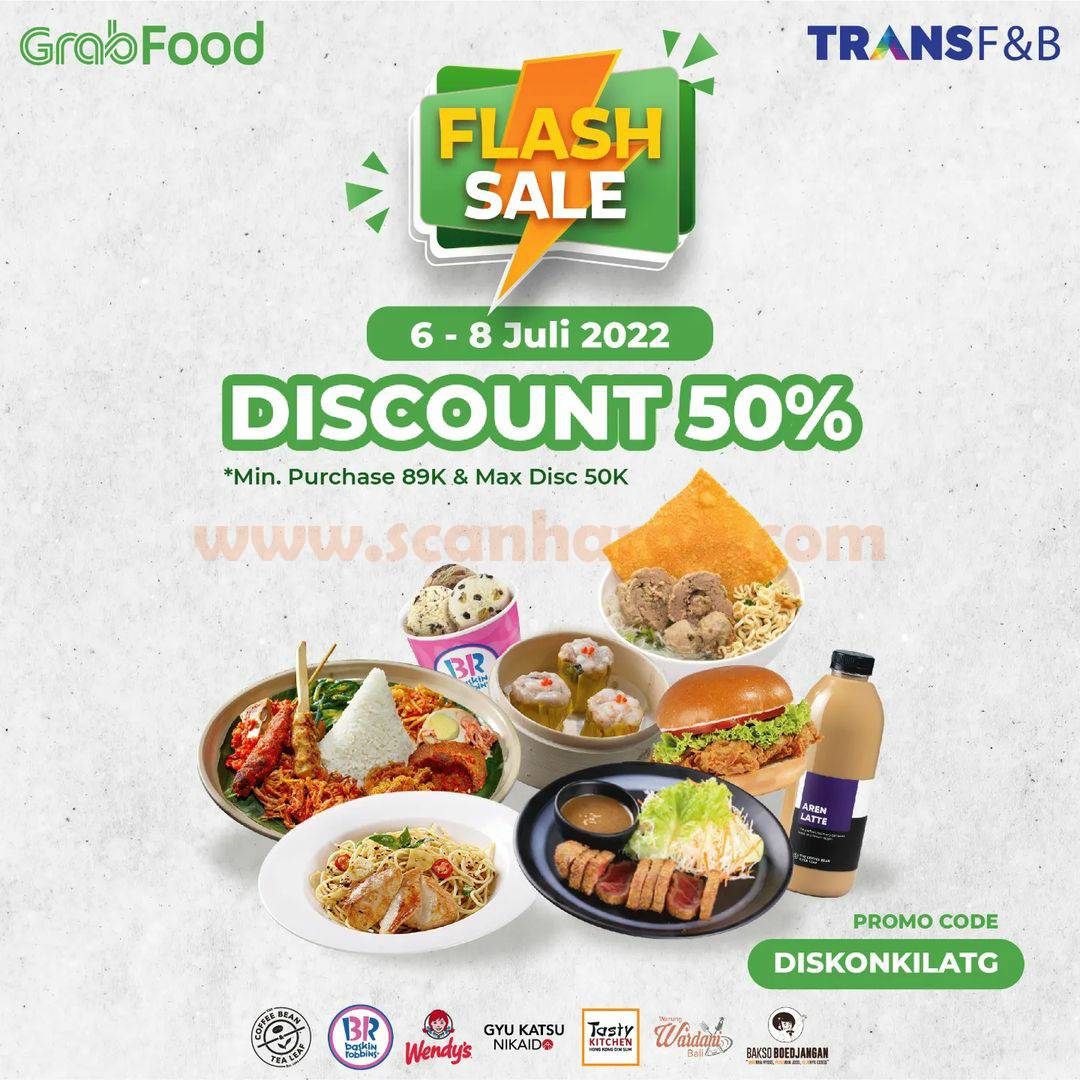 WENDY'S Promo FLASH SALE GRABFOOD - DISKON hingga 50%