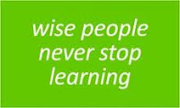 Wise People Never Stop Learning on green background