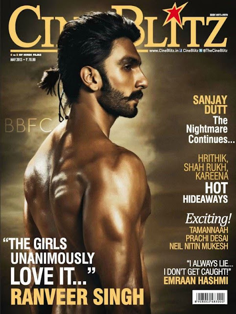 Ranveer Singh new look on the cover of CineBlitz - May 2013 !