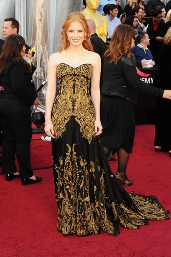 Jessica Chastain in Alexandra McQueen