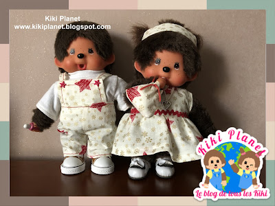 kiki monchhichi jumpsuit salopette handmade fait main couture sewing doll