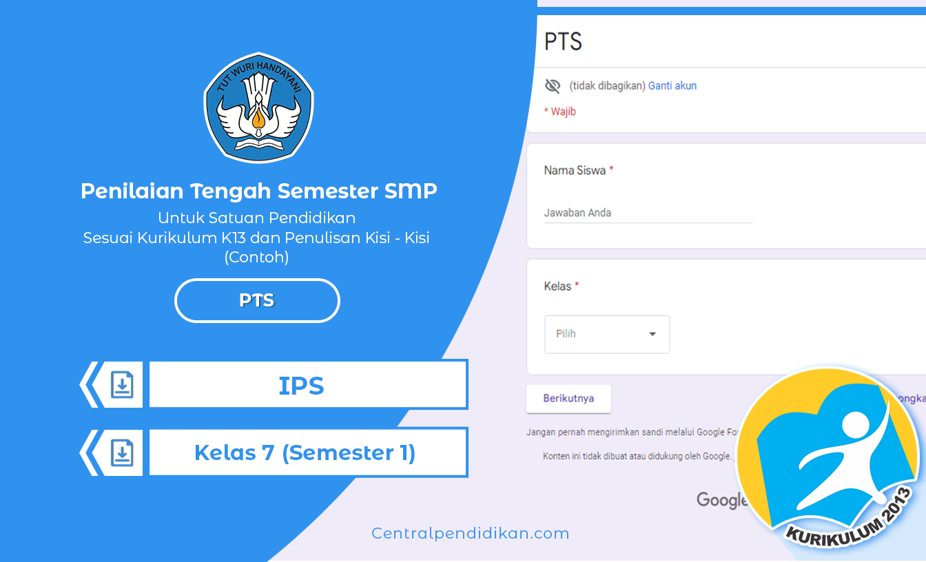 Soal PTS (Ganjil) IPS Kelas 7 SMP 2022 Semester 1