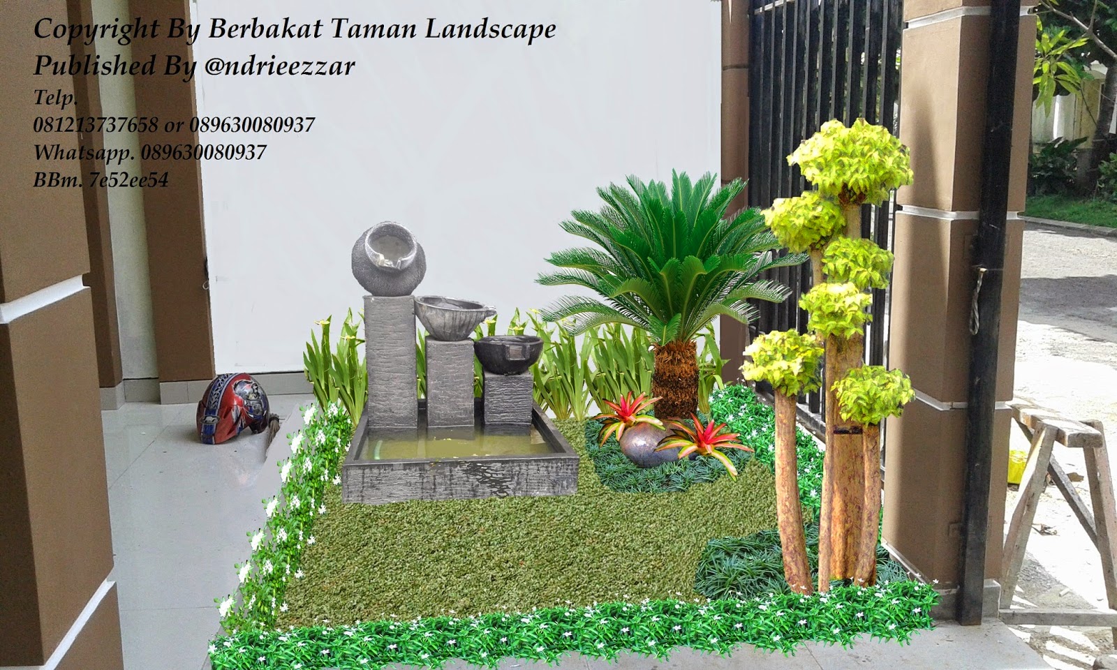 Contoh Desain Taman Minimalis Gambar Taman Minimalis Depan Rumah
