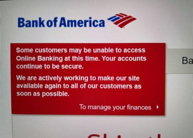 Bank of America customers trouble