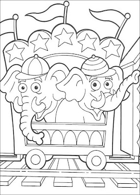 Circus Elephant Coloring Pages