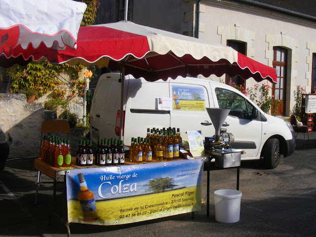 Cold pressed canola oil at a food festival, Indre et Loire, France. Photo by Loire Valley Time Travel.