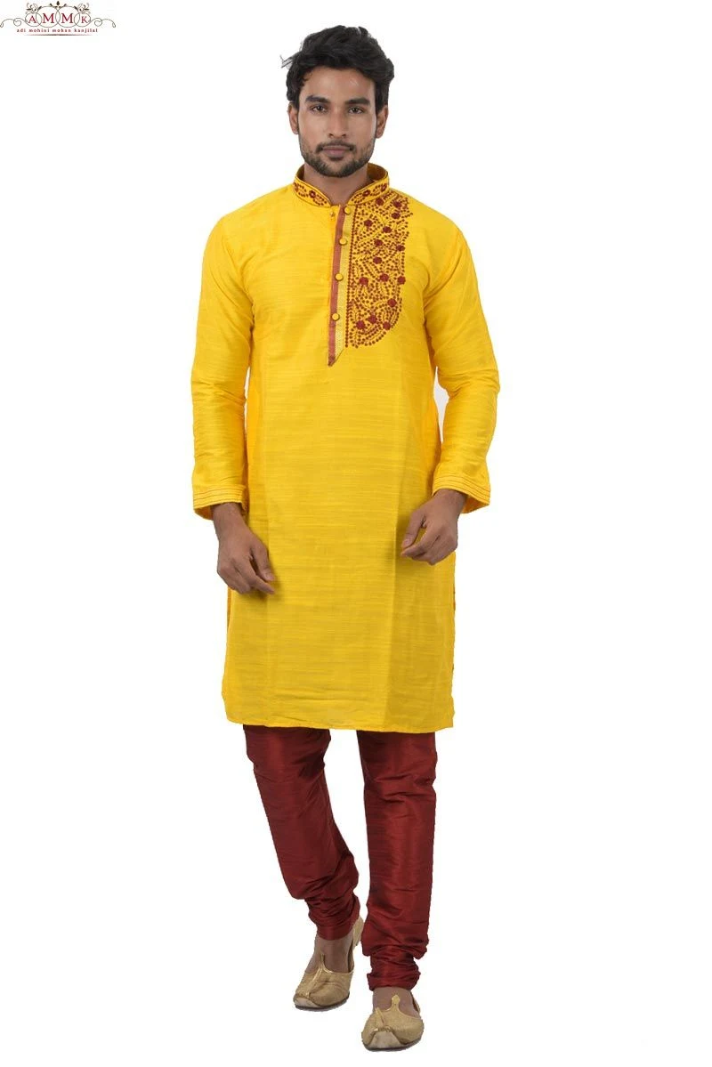 হলুদ পাঞ্জাবি ডিজাইন - Yellow Punjabi Designs - কালারফুল পাঞ্জাবি ডিজাইন - Colorful Punjabi Designs - NeotericIT.com