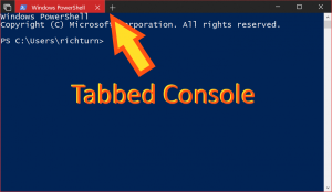 Tabbed console