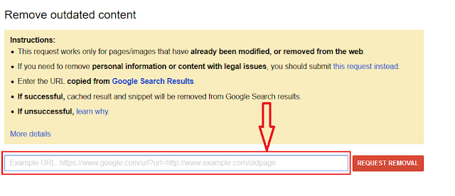 How to remove a URL from Google search engine results.