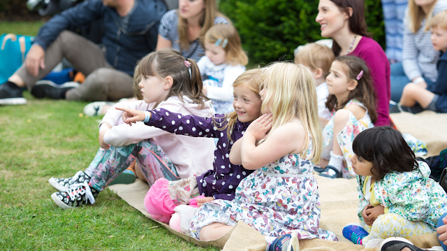 Waterperry Opera: children watching a family production