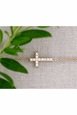 Sideways Cross Necklace