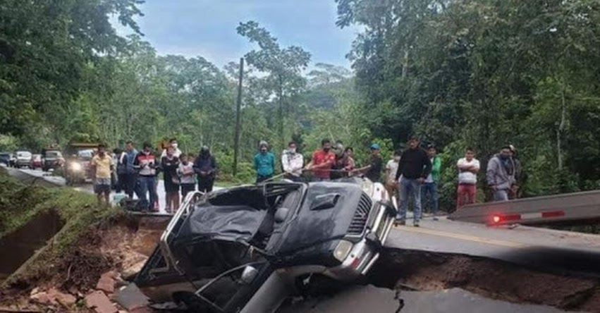 SAN MARTÍN: Lluvias intensas colapsan tramos de carretera Fernando Belaúnde